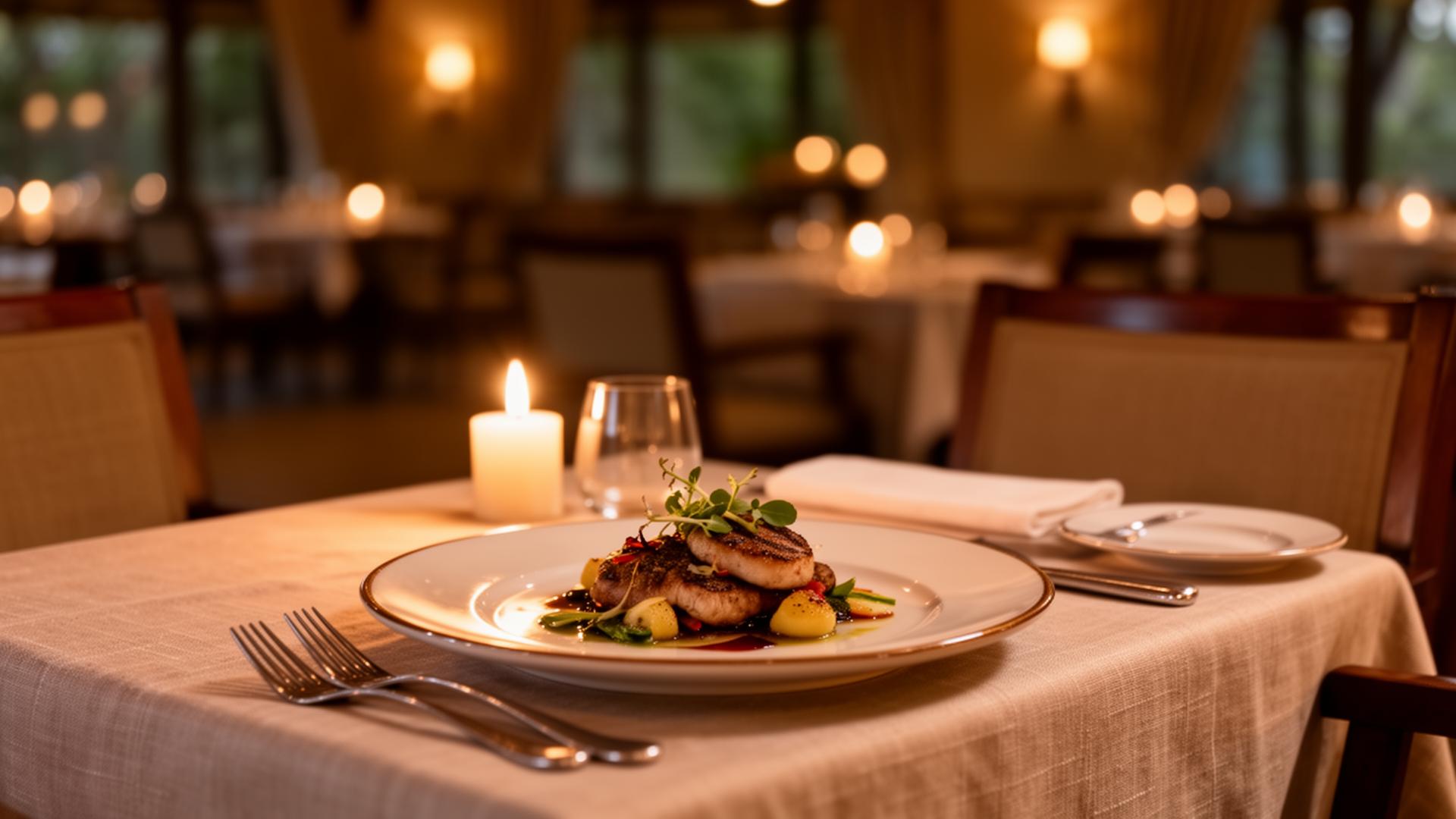 Candlelit dining